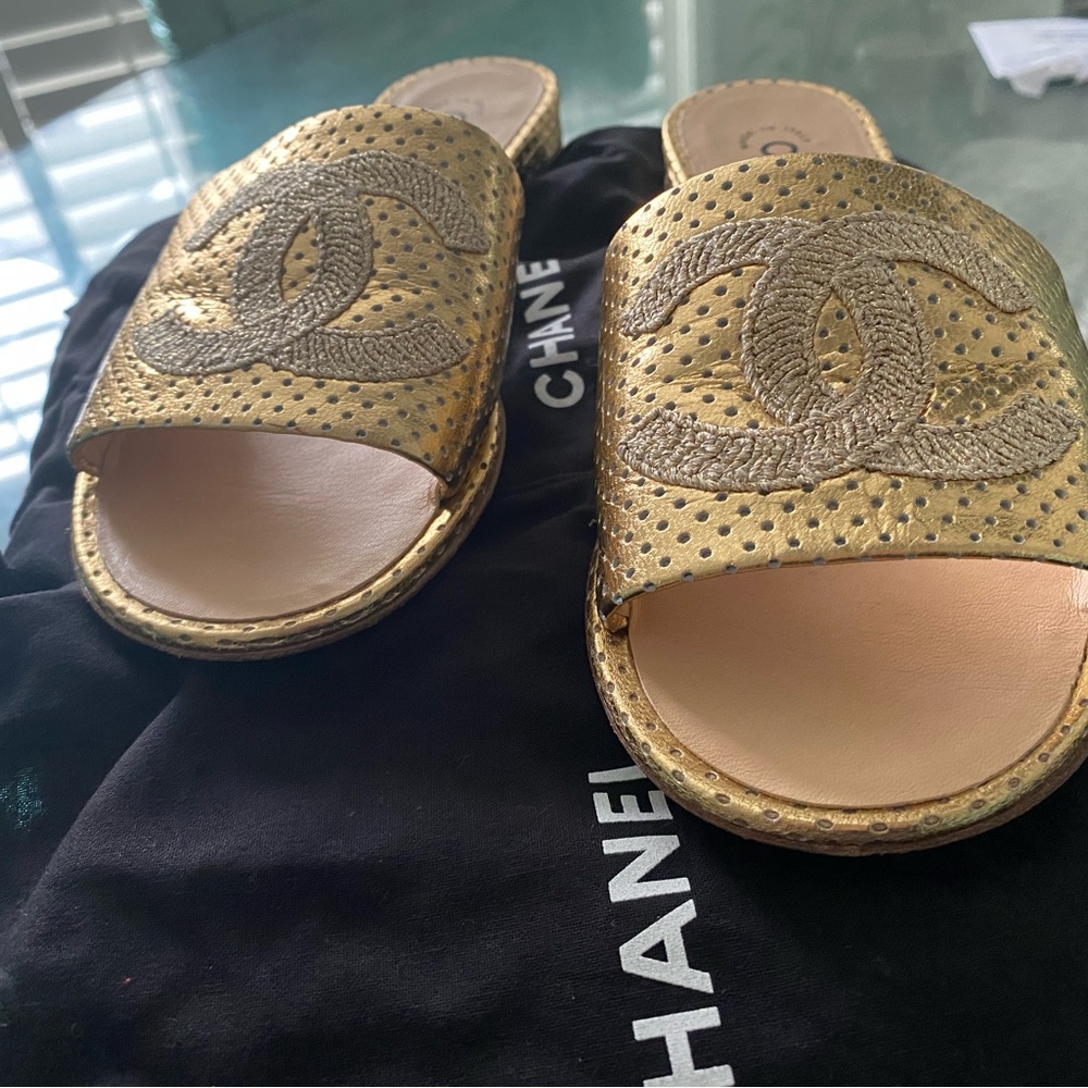 Authentic Chanel slides